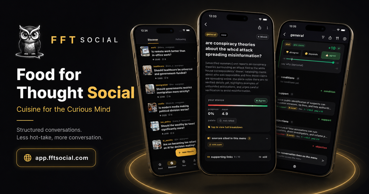 FFT Social — Food for Thought Social app hero